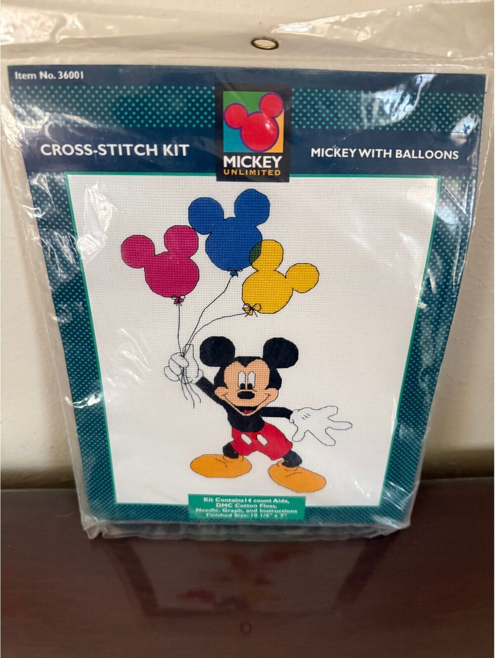 Mickey with Balloons Cross-Stitch Kit by Mickey Unlimited